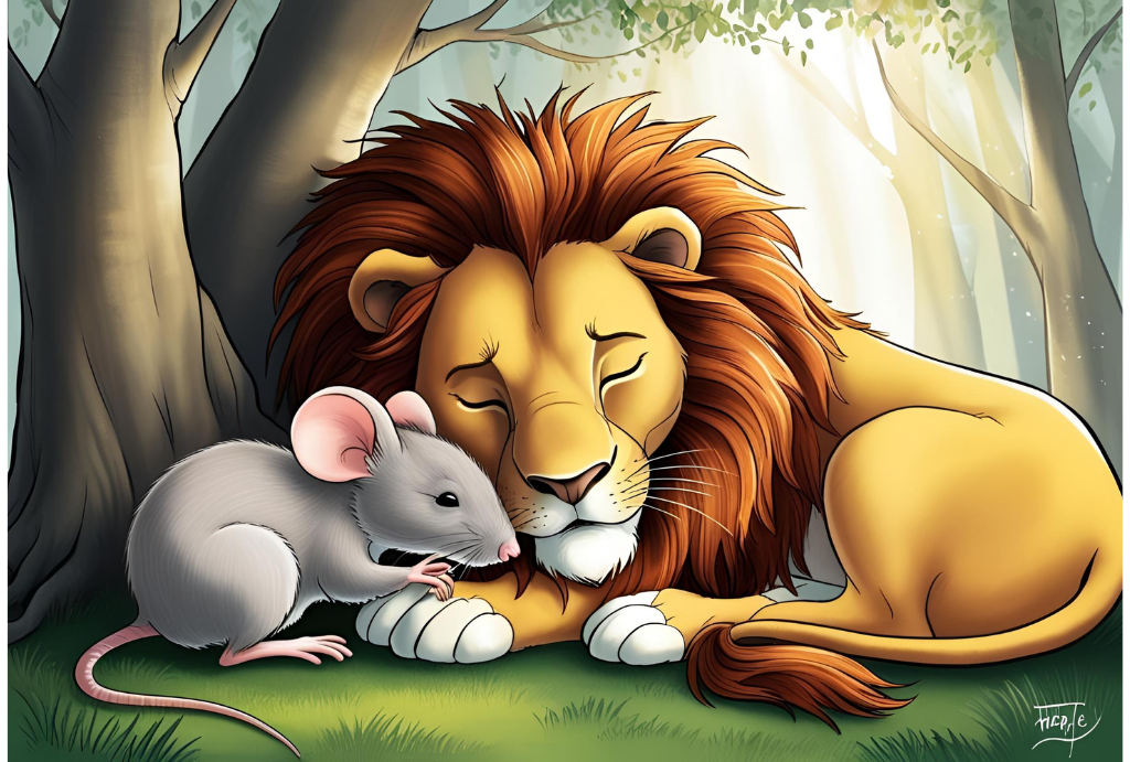 Si Tikus dan Singa yang Baik Hati